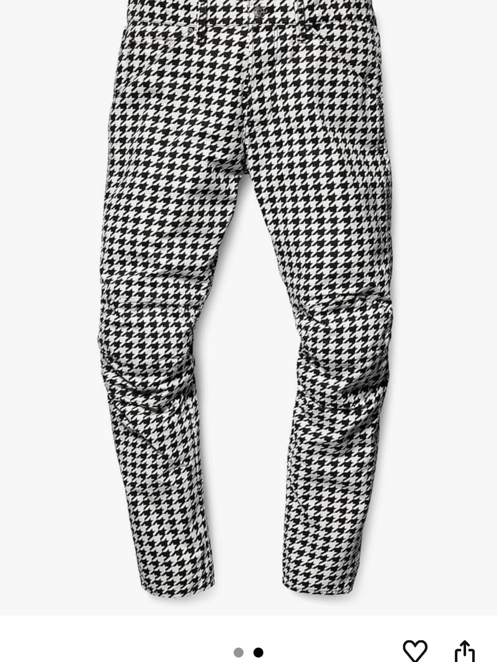 G-Star 5622 3D Tapered Houndstooth Jeans